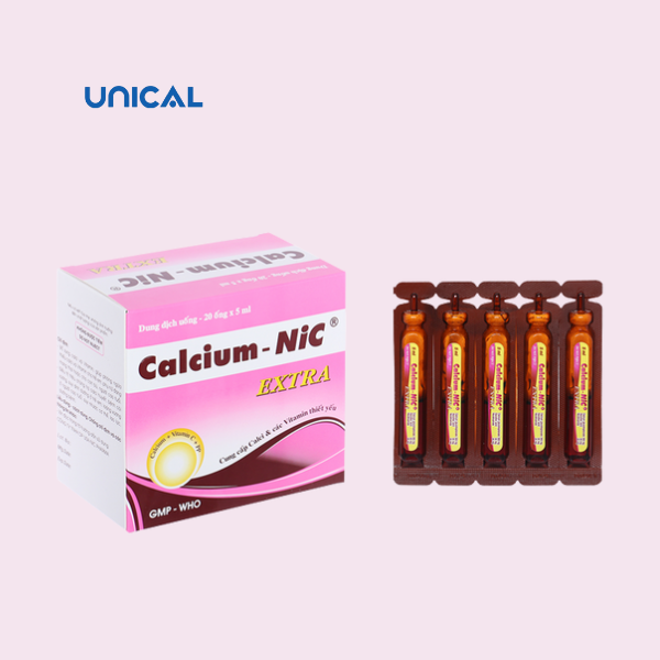 Calcium - Nic Extra chứa Calcium glucoheptonate 550mg