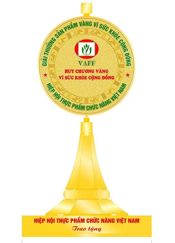 Huy chương giải thưởng sản phẩm vàng vì sức khỏe cộng đồng unical for rice