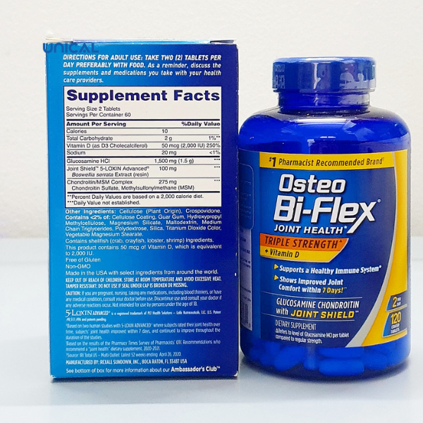 Osteo Bi-Flex Triple Strength là sản phẩm bổ sung dành cho xương khớp nổi tiếng trên thế giới