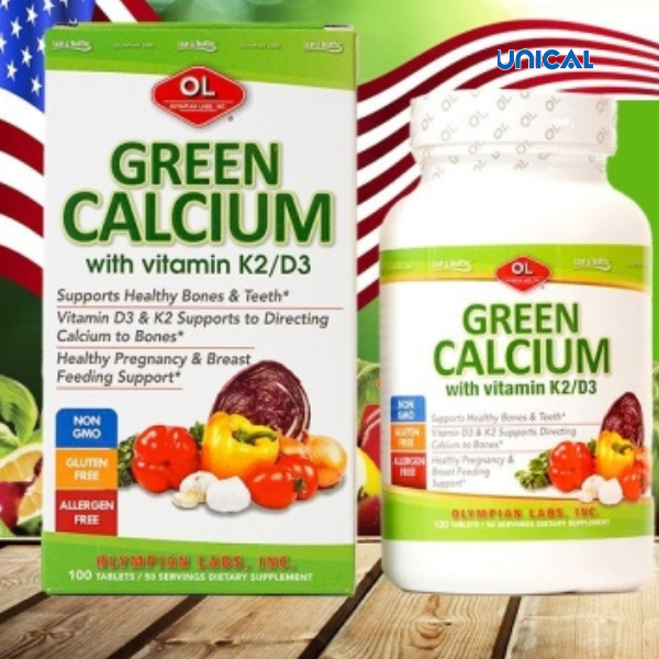 Green Calcium là canxi hữu cơ, xuất xứ Mỹ