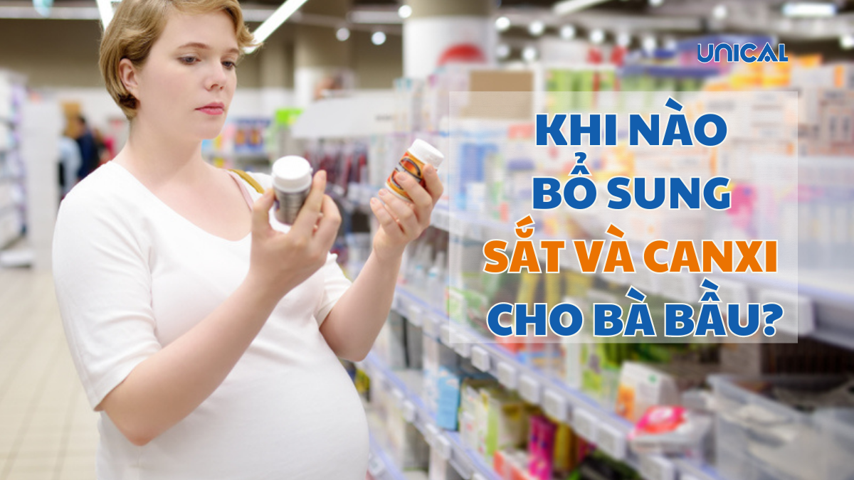 Khi nào bổ sung sắt và canxi cho bà bầu