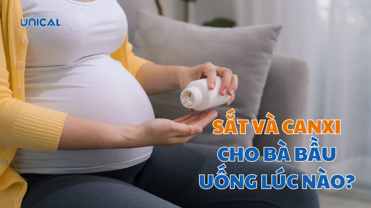Sắt và canxi cho bà bầu nên uống lúc nào?
